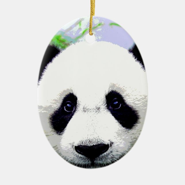Panda Bear Ceramic Tree Decoration (Front)