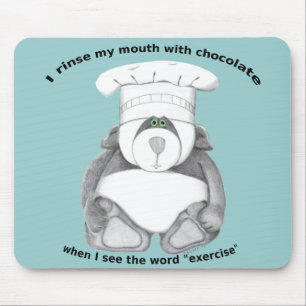 Panda Bear Chef Chocolate Mouse Mat