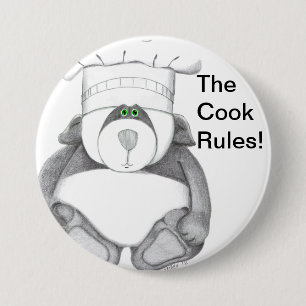Panda Bear Chef Picture 7.5 Cm Round Badge