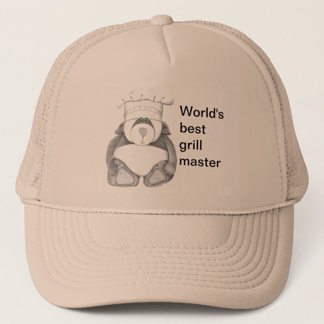 Panda Bear Chef Picture Trucker Hat (Front)