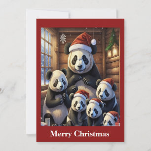 Panda Bear Christmas card