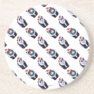 Panda Bear Christmas Coaster