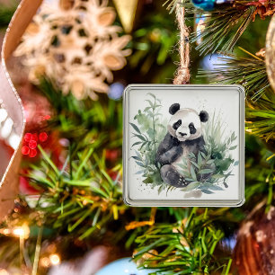 Panda Bear Christmas Ornament