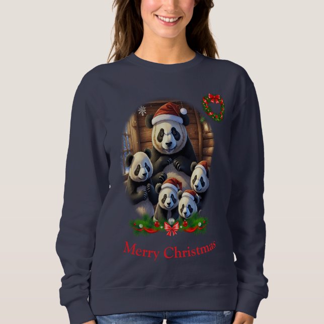 Panda Bear Christmas Sweatshirt (Front)