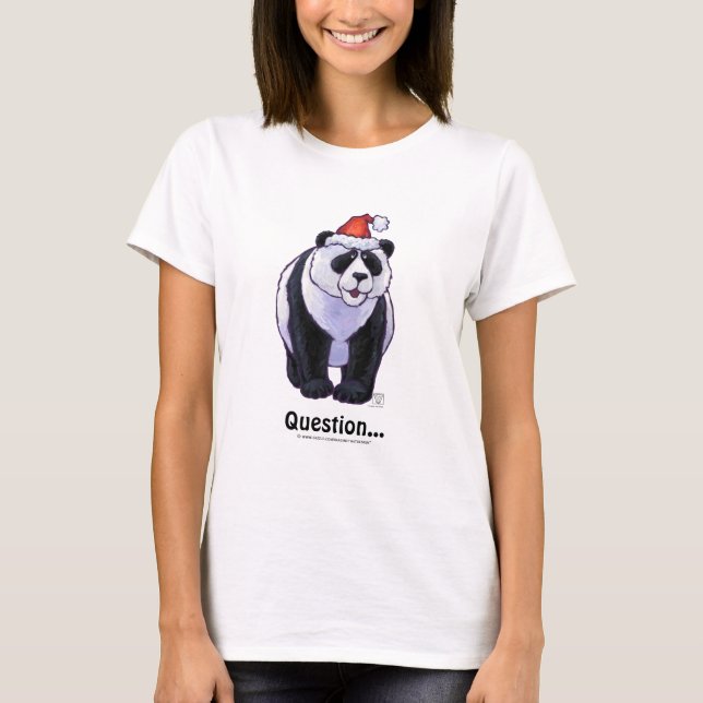 Panda Bear Christmas T-Shirt (Front)