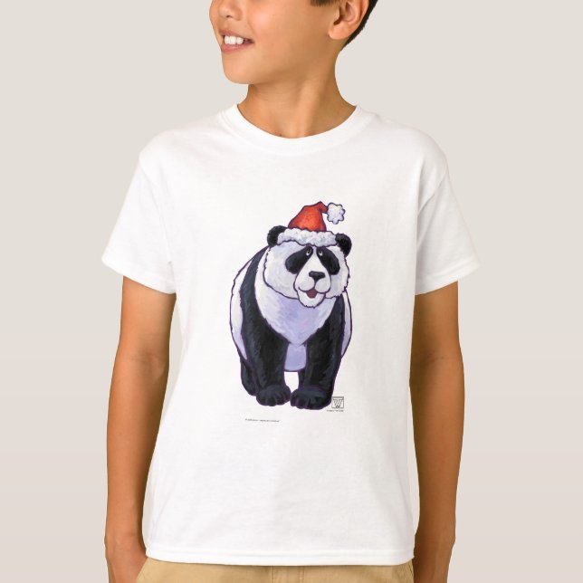 Panda Bear Christmas T-Shirt (Front)