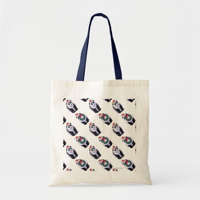 Panda Bear Christmas Tote Bag (Front)