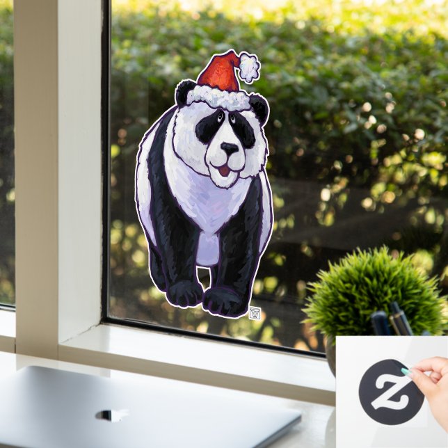 Panda Bear Christmas Window Cling (Office)