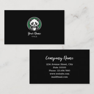 Panda bear coffee business card
