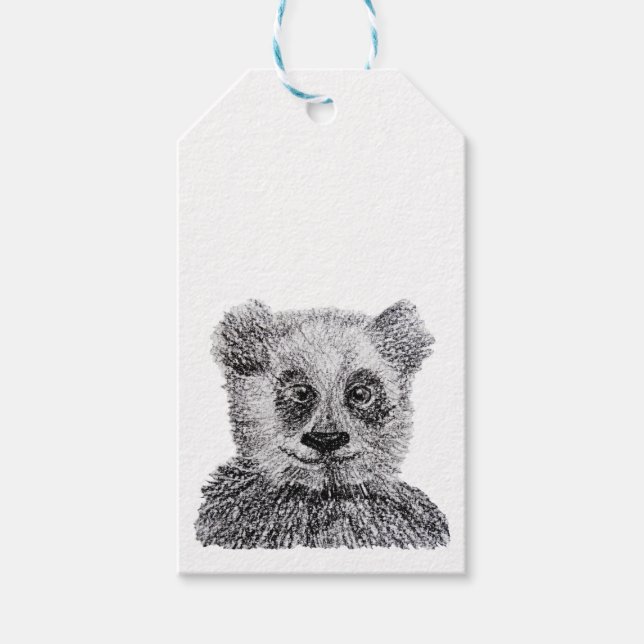 Panda Bear Custom Gift Tags (Front)