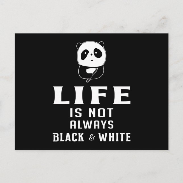 Panda Bear Cute Animal Pandas Paw Funny Gift Idea Postcard (Front)