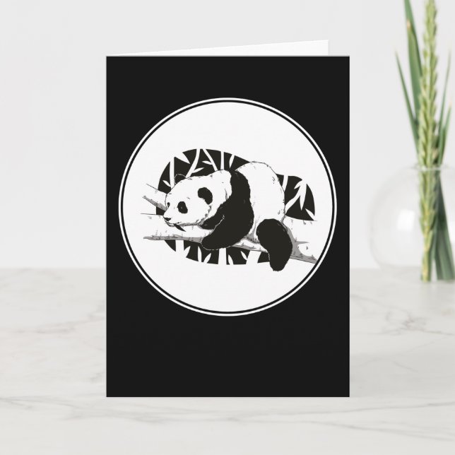 Panda Bear Cute Pandas Bears Animal Beautiful Gift Card (Front)