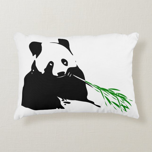 Panda Bear Design. Decorative Cushion (Front)