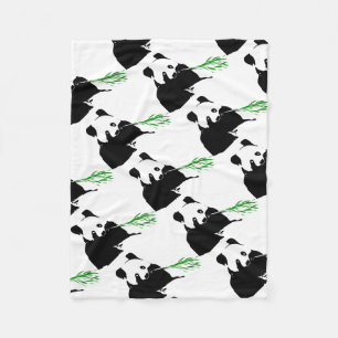 Panda Bear Design. Fleece Blanket