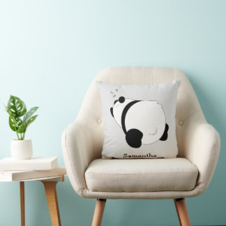 Panda Bear Design Personalised Cushion
