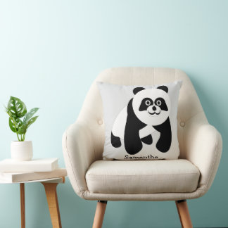 Panda Bear Design Personalised Cushion