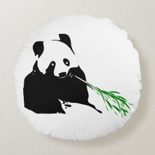 Panda Bear Design. Round Cushion