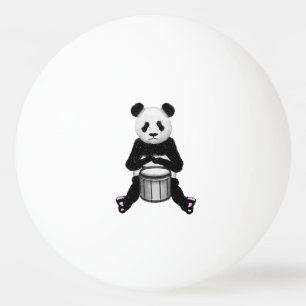 Panda Bear Drum Illustration Ping Pong Ball