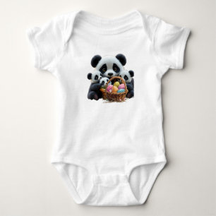 Panda Bear Easter Baby Bodysuit