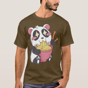 Panda Bear Eating Ramen Noodles Japanese Ramen Pan T-Shirt