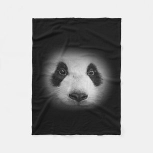 Panda Bear Face For Animal Lovers And Kind Bears Fleece Blanket