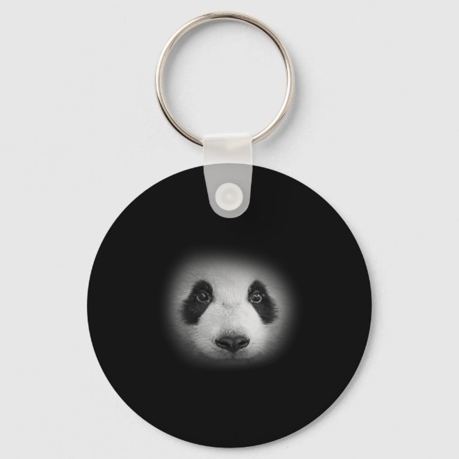 Panda Bear Face  For Animal Lovers And Kind Bears  Key Ring (Front)