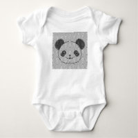 Panda Bear Face On Wave Pattern