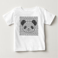 Panda Bear Face On Wave Pattern