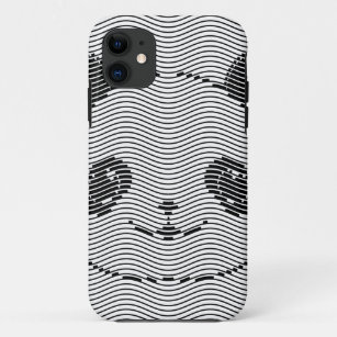 Panda Bear Face On Wave Pattern Case-Mate iPhone Case