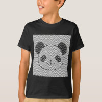 Panda Bear Face On Wave Pattern