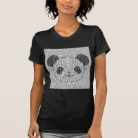 Panda Bear Face On Wave Pattern