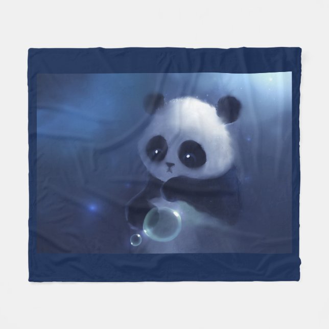 Panda Bear Fleece Blanket (Front (Horizontal))