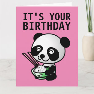 PANDA BEAR FUNNY CUTE BIRTHDAY CARD