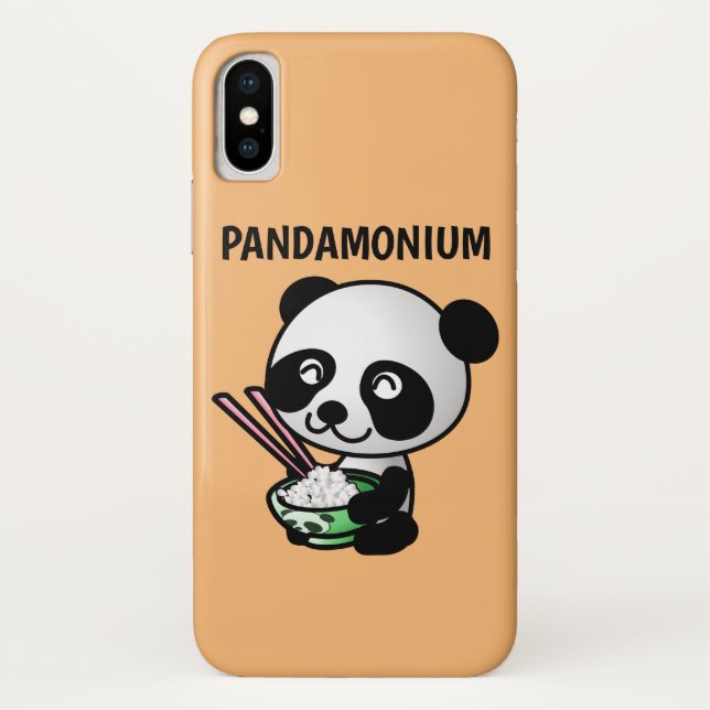 PANDA BEAR FUNNY PANDAMONIUM  PHONE CASE (Back)