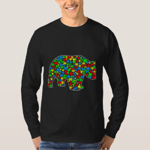 Panda Bear Funny Puzzle Animals Autism Awareness T-Shirt