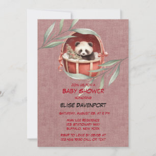 Panda Bear Gender Neutral Baby Shower Invitation