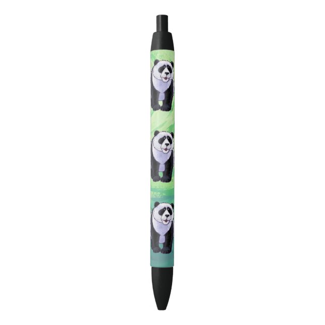 Panda Bear Gifts & Accessories Black Ink Pen (Front Vertical)