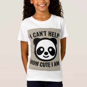 PANDA BEAR GIRLS CUTE FUNNY T-SHIRTS