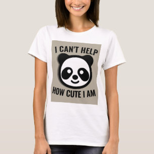 PANDA BEAR GIRLS CUTE FUNNY T-SHIRTS