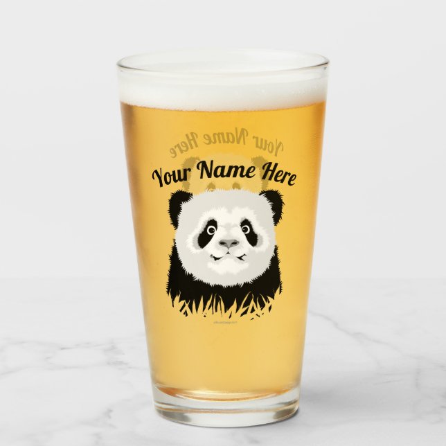 Panda Bear Glass (Front Filled)