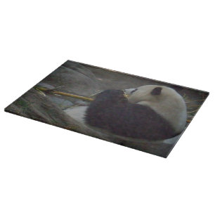 Panda Bear Glass Cutting Board
