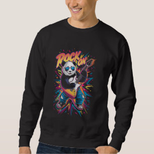 Panda Bear Guitarist Rock Band Concert Music Lover Sweatshirt