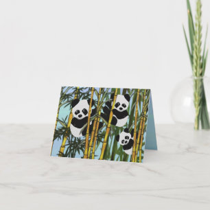 Panda Bear Happy Birthday Card