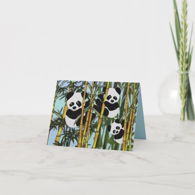 Panda Bear Happy Birthday Card (Front)