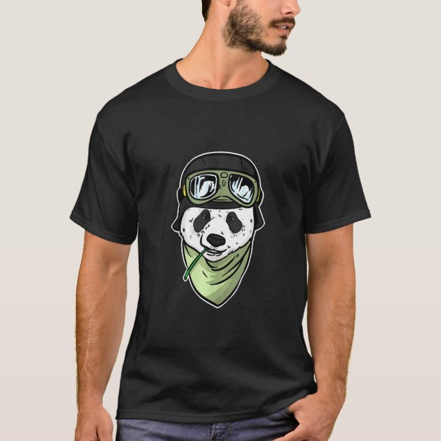 Panda Bear Hobby Pilot Panda T-Shirt (Front)