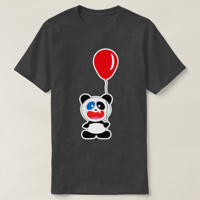 Panda Bear Hold Red Balloon 2 T-Shirt (Design Front)