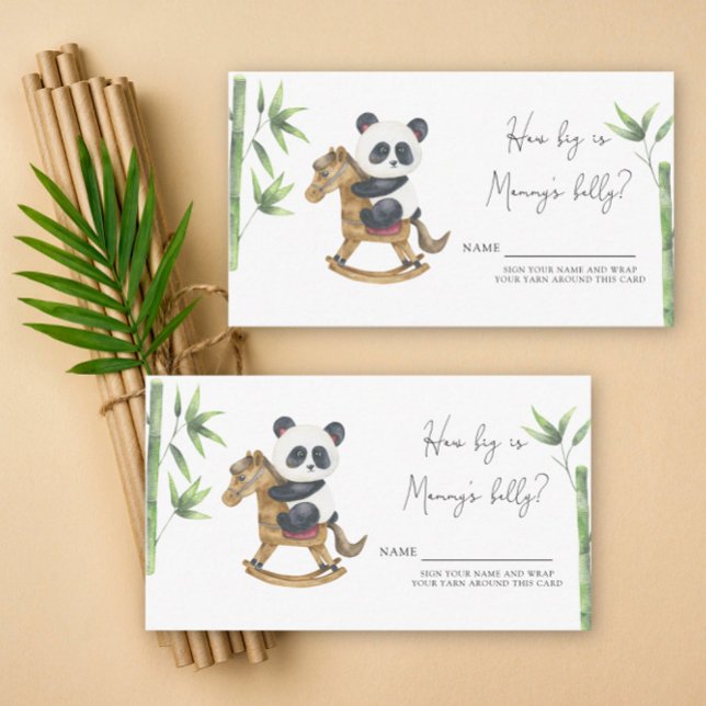 Panda Bear How big is mummy's belly Enclosure Card (Creator Uploaded)