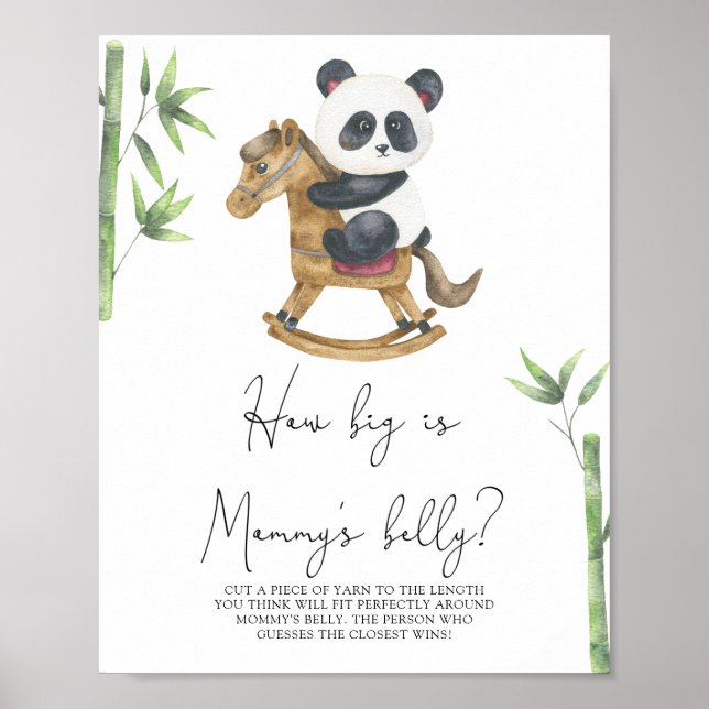 Panda Bear - How big is mummy's belly game Poster (Front)