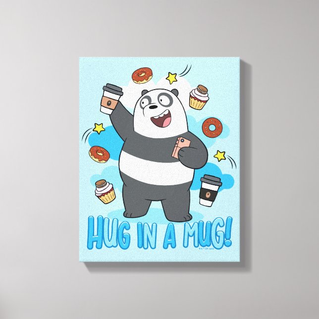 Panda Bear - Hug in a Mug! Canvas Print (Front)