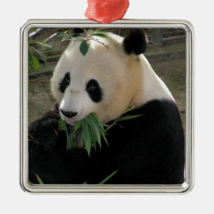 Panda Bear Hugs Metal Tree Decoration